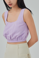 Athalia Floral Embroidered Crop Top
